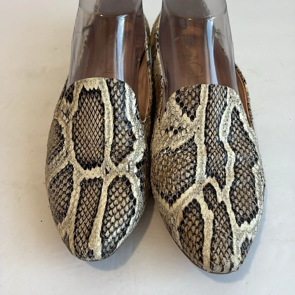 Agl Softy Snakeskin Moc Flats Loafer Made in Italy